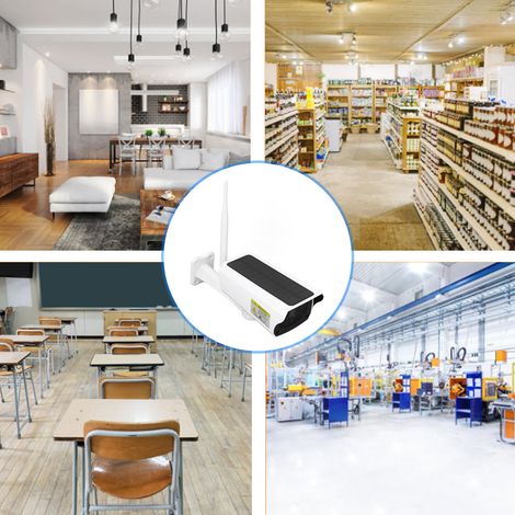Caméra de sécurité solaire, caméra extérieure sans fil, caméra alimentée par batterie, panneau solaire intégré, caméra projecteur, Wi-Fi haute définition, étanche, caméra de surveillance solaire sans (1/5)