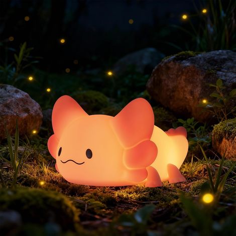 1 Veilleuse Axolotl,Silicone,16 Couleurs,Minuterie,Chambre Enfant (1/5)