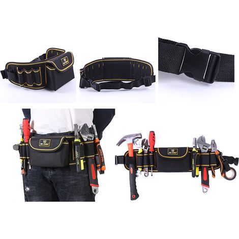Ceinture à Outils avec Boucle à Dégagement Rapide, Modèle KKL102 pour Électricien, Bricolage et Travail (1/5)