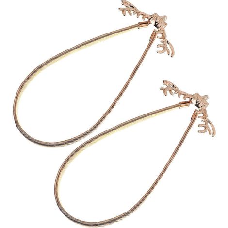 Attaches de rideaux à boucle tête de cerf pour la maison, 1 paire d'attaches métalliques (1/5)