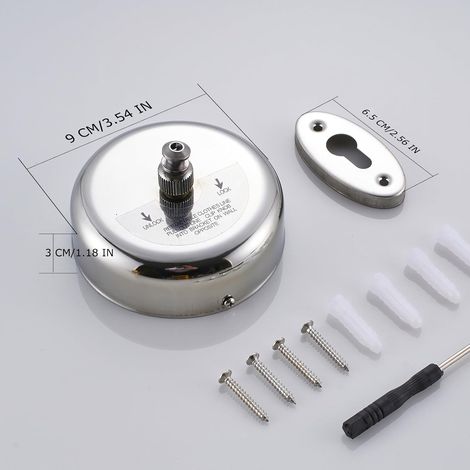 Stendibiancheria a parete estensibile, regolabile per uso interno ed esterno con fune in acciaio inox SUS304 da 2,8 m per appartamenti, hotel, lavanderie, bagni (1/5)