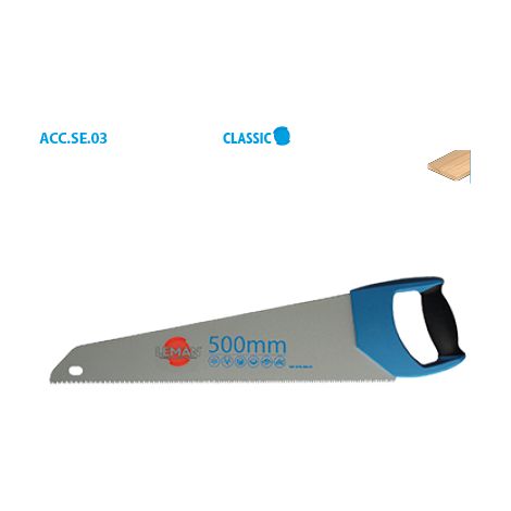Scie égoïne de coffreur L. 500 mm 3,5 Tpi pour bois - 670.500.03 - Leman
