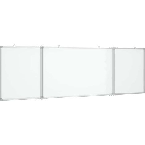 Tableau blanc magnétique pliable 160x60x1,7 cm aluminium