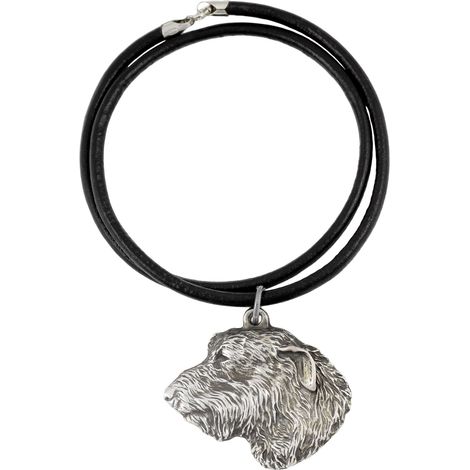 Galgo irlandés I - collar para perros, colgante bañado en plata para amantes de los perros, joyería única de Art-Dog (1/5)