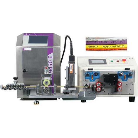 Machine automatique pour couper et dénuder les câbles unipolaires (0,1-6 mm²) + marqueur à jet d'encre pour marquage des câbles (1/3)