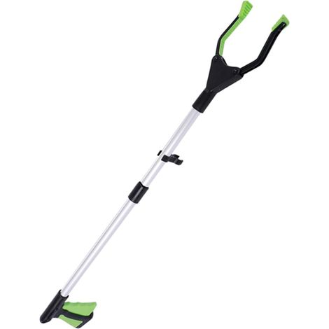 Pince Ramasse-déchets Pliable à Long Manche en Alliage D'aluminium Vert, Poignée Pp, Saisit des Objets de Formes Variées, pour Entretien Sanitaire et Usage Domestique (1/5)