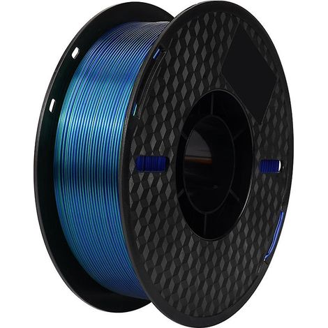 KINGROON 3D-Drucker PLA-Filament 1 kg 1,75 mm Dreifarbiges Seiden-PLA-Filament 3D-Druckmaterial Degr-Silk Grün Blau-