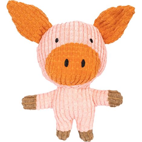 Jouet à mâcher pour animaux de compagnie, peluche douce et résistante aux morsures, jouet couineur interactif pour chiens et chats, motif cochon rose (1/5)