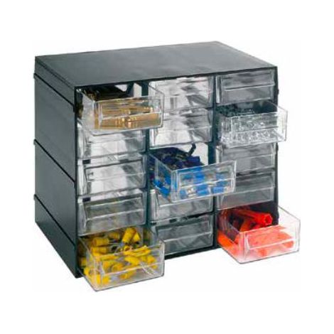 CASSETTIERA PLASTICA 15 POSTI L228 P140 H190CM "HOBBY"