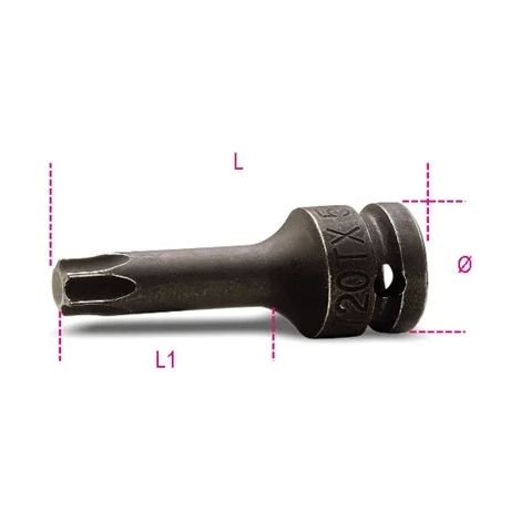 Clé douille Beta 720tx 40 carré 1/2 pouce Torx