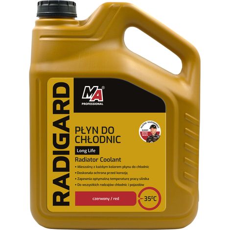 012597 Radigard - Liquido per radiatori auto rosso G12 5 l
