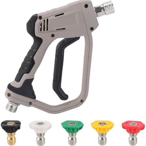 Pistola de lavado a alta presión de 4000 PSI con 5 boquillas, interfaz de conexión rápida M22, adaptador Karcher K1-K7, compatible con kit de limpieza de automóviles - OTRO (1/4)
