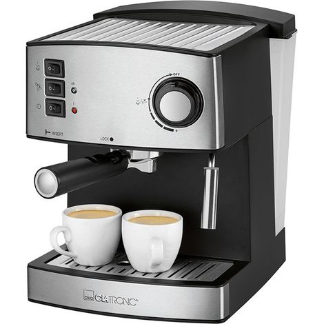 Clatronic ES 3643 machine à café noir inox 15 bars (1/6)
