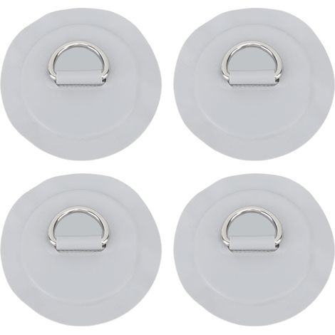 Patch Ronde en D Léger en PVC pour Bateau Gonflable, Planche de Surf ou Paddle, 4 Pièces Grises
