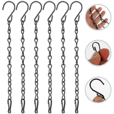Supports de suspension pour plantes en panier suspendu, en métal (lot de 6) (1/5)