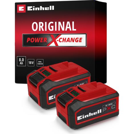 Original Einhell Akku PXC-Twinpack 18V 5-8 Ah Multi-Ah Power X-Change Plus (18V, für alle PXC-Geräte, Ladezustandsanzeige, Batteriemanagementsystem, 2X 5-8 Ah Multi-Ah Akkus, ohne Ladegerät) (1/5)