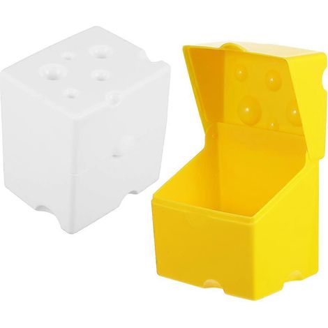 Boîte de conservation pour fromage au réfrigérateur avec couvercle à charnière, lot de 3, hermétique, pour fromages en tranches (1/4)