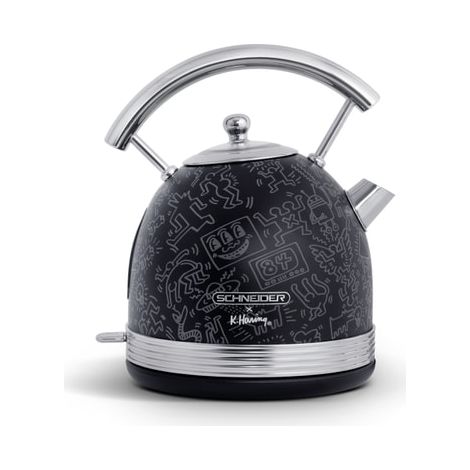 Bouilloire électrique - SCHNEIDER - Fashionista - Noir mat Keith Haring - 1,7 L - 2200 W (1/5)