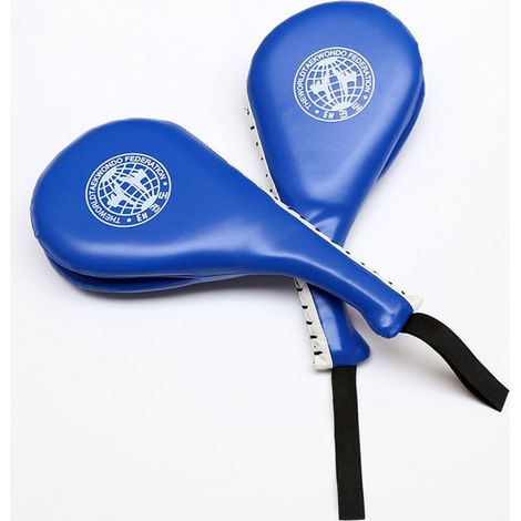 MINKUROW 1 Paio Di Taekwondo Double Paddles Racchetta Da Punzonatura In Pelle Per Tae Kwon Do Boxing Karate Training(Blu) (1/5)