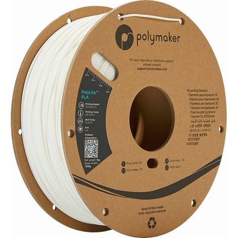 [GEBRAUCHT] Polymaker Pa02036 Pla Hohe Steifigkeit 1.75 Mm 3000 G Weiß Poly Lite Filament B-Ware