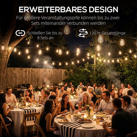 50 rideaux lumineux LED - décoration intérieure et extérieure - guirlandes lumineuses 18 m - protection contre les éclaboussures IP44