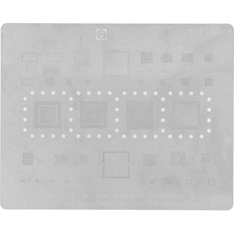 BGA-Reballing-Schablone aus Edelstahl, CPU-Zinn-Einpflanzschablone für Mobiltelefone der Serien A10 bis A70