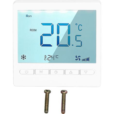 Thermostat programmable,thermostat LCD grand écran de haute précision,pour salon,chambre à coucher,salle à manger,AC230 V (1/5)