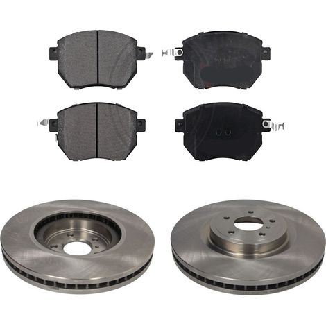 KIT FRENI ANTERIORI compatibile con INFINITI FX - DISCHI + PASTIGLIE OEM: FDB1786, FDB4284 / 18214 , 18843 /SOSTITUZIONE DIRETTA/BASSA POLVERE/SILENZIOSO