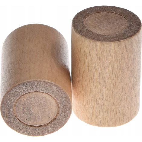 Gardinenstangenendstücke aus Holz, Ø 20 mm, 2 Stück, Buchenzylinder (1/5)