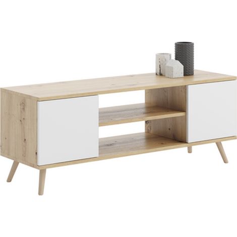 Mobile porta TV Focus 155 cm in rovere artisan e bianco (1/5)