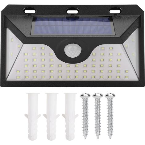 Lampe Murale Solaire - 66 LED - Détecteur De Mouvement - Éclairage Extérieur Pour Allée Jardin Cour - 1 Pièce (1/5)
