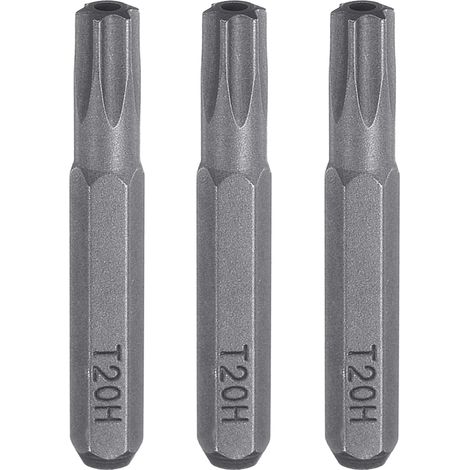 3pcs T20H Embout de Tournevis Torx 5/32" Tige Hexagonale 28mm Longueur Acier S2 Magnétique Tête Étoilée à 6 Pans pour Tournevis Manuels Électriques Réparation de Précision (1/5)