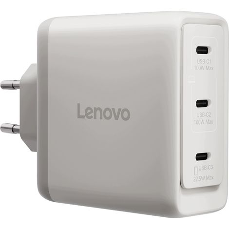 LENOVO Multiport USB-C 100W GaN Wandladegerät Weiß 1 Stück. (1/5)