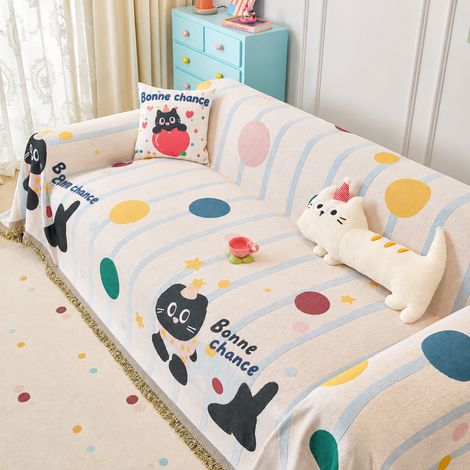 Jeté de canapé chenille Bleu Rêve Féerique 180 x 300 cm housse 4 saisons 45 × 42 × 4 cm 1,85 kg – Livraison gratuite