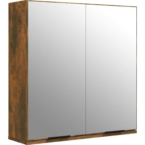 Armadietto a Specchio da Bagno Rovere Fumo 64x20x67 cm vidaXL (1/5)