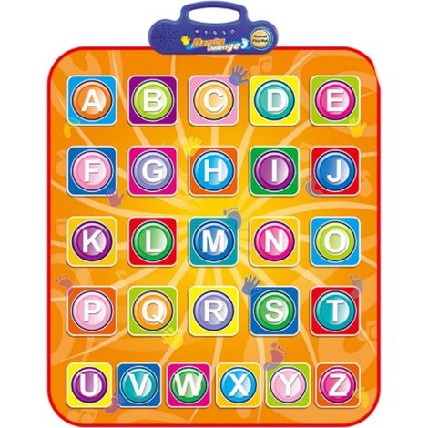 Tapis de danse musical pour enfants, chiffres et lettres, tapis de jeu musical, jouet d'apprentissage, défi de danse, orange (1/5)