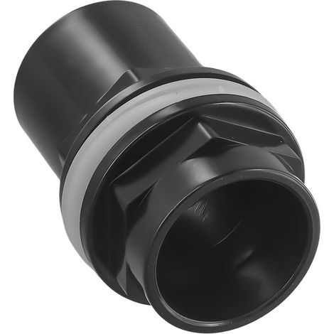 Raccord de réservoir fileté en PVC pour système de filtration de bassin à poissons avec joint et écrou (40 mm)