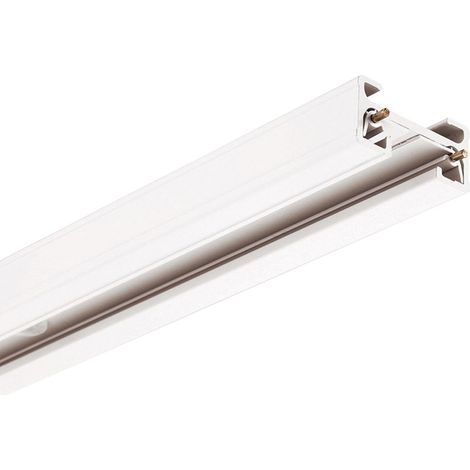 Carril monofásico con conector, 1 metro, blanco, cuadrado