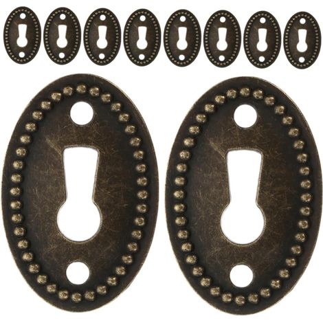 TEHAUX Lot de 12 cache-serrures ovales décoratifs pour meubles (1/5)