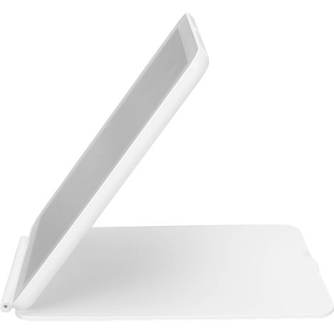 Miroir de maquillage lumineux LED portable, 3 modes d'éclairage, pliable, rechargeable, blanc, pour voyage et maison, miroir compact de poche (1/5)