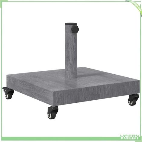 Pied de parasol - FAFEICY - Non applicable - Aspect bois gris foncé - Acier - 45 x 45 x 31,5 cm (1/5)