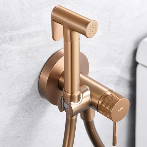 IMEX - grifo bidé empotrado wc oro rosa serie line (1/5)