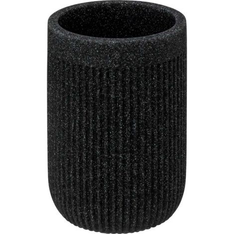 Gobelet Brosse à Dents Design "Onyx" 7cm Gris Ardoise