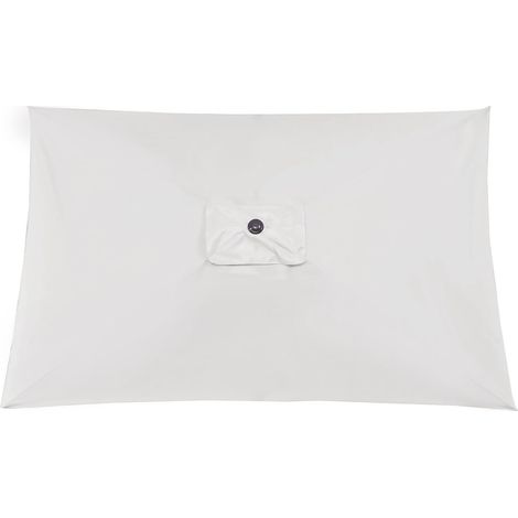 Housse de parasol de rechange - 2 x - 6 baleines - Protection respirante -vent - Pour cour, terrasse, piscine - Beige (1/5)