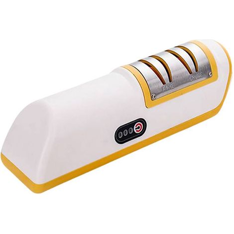 Affûteur de couteaux électrique, affûteur de couteaux en acier inoxydable, affûteur de couteaux électrique rechargeable par USB, réglage automatique pour un affûtage rapide