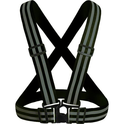 Gilet réfléchissant unisexe avec bande de sécurité laser ajustable pour la course, le vélo et la marche nocturnes. (1/5)