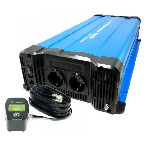 Spannungswandler FS4000DR 12V 4000 Watt reiner Sinus BLAU Fernbedienung optional Mit Kabelfernbedienung CRD80 (1/5)