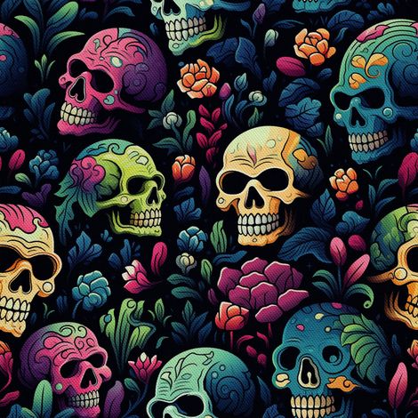 Tela decorativa para exteriores Oxford - Motivo de calavera I DX4477 (1/5)
