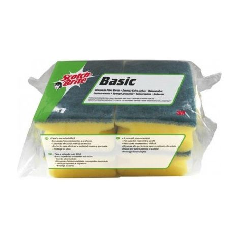 SCOTCH BRITE ESTROPAJO FIBRA VERDE 4 UN. - 3M