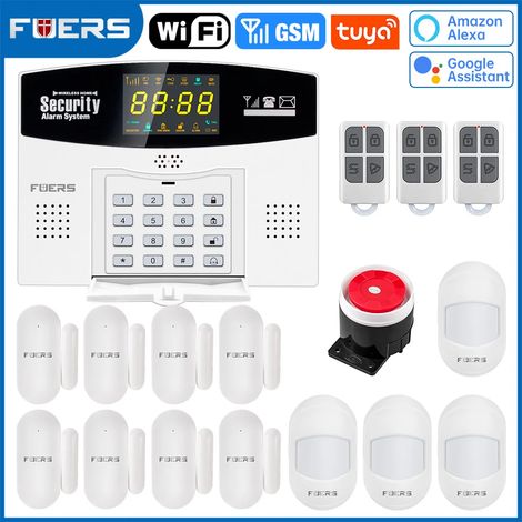 (Pack 9) Système d'alarme antivol Wi-Fi/GSM pour maison connectée avec écran LCD couleur (1/5)